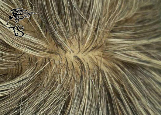 Het Grijze Toupetje van Indische Remy-de Basismensen van de Haarzijde, Dun de Vervangingssysteem van het Huid Menselijke Haar