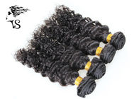 4 Bundles Indian Remy Human Hair Deep Wave , Indian Curly Hair Extensions