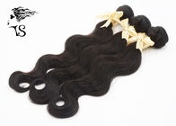 Black Unprocessed Human Hair Weave , 100% Peruvian Body Wave Hair Bundles